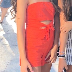 Urban Outfitters Orange Romper Size XS